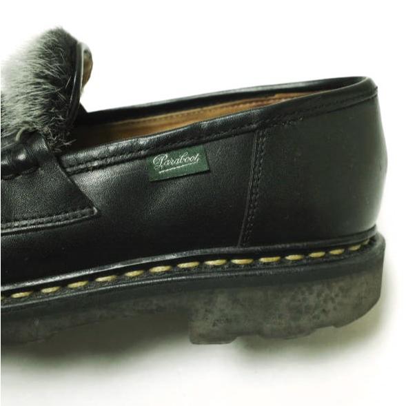 PARABOOT パラブーツ REIMS MARCHE MINK FUR ランス ミンクファー 102985 UK5(23.5-24cm) NOIR ブラック VISON リスレザー ローファー |  | 06