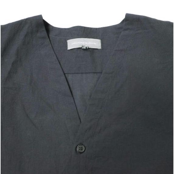 CHRISTOPHE LEMAIRE クリストフルメール ノーカラープルオーバーシャツ 55331-05420 3 NAVY 七分袖 トップス g21623 |  | 03