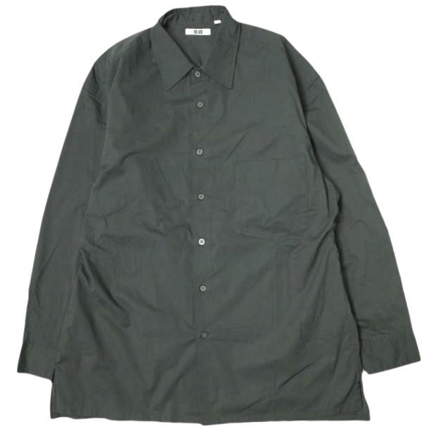 UNIQLO U ユニクロユー オーバーサイズシャツ（長袖） 331-455962 L DARK GRAY Christophe Lemaire クリストフルメール トップス g21626 | 