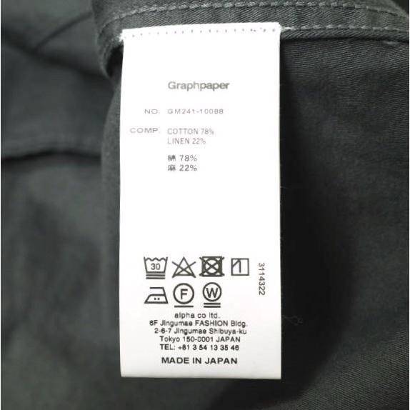 Graphpaper ステンカラーコート　モールスキン Graphpaper グラフペーパー 24SS Cotton Linen Moleskin