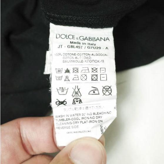 DOLCE＆GABBANA ドルチェアンドガッバーナ イタリア製 クラッシュ加工VネックTシャツ G8L45T / G7U29 50 BLACK 半袖 トップス g21667 |  | 06