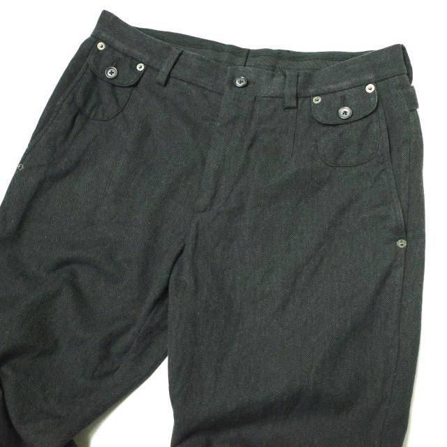 DOLCE＆GABBANA ドルチェアンドガッバーナ イタリア製 コットンヘリンボーントラウザーズ G6FZAT / FC6AY 44 GRAY テーパード パンツ |  | 03