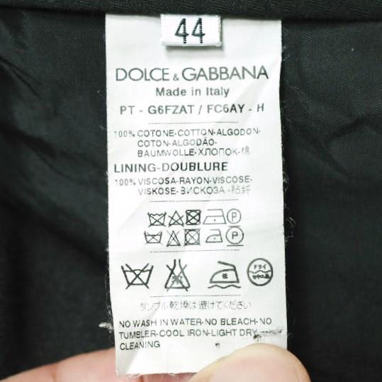 DOLCE＆GABBANA ドルチェアンドガッバーナ イタリア製 コットンヘリンボーントラウザーズ G6FZAT / FC6AY 44 GRAY テーパード パンツ |  | 07