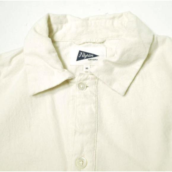 Pilgrim Surf+Supply ピルグリム サーフ+サプライ 23AW McCarthy Popover Shirt ブラッシュドコットン プルオーバーシャツ XS OFF WHITE |  | 03