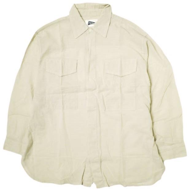 Pilgrim Surf+Supply ピルグリム サーフ+サプライ 23SS Celeste Sheer Blouse シアーミリタリーシャツ 37-11-0258-594 0 NATURAL BEAMS | 