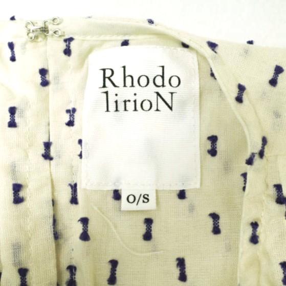 RhodolirioN ロドリリオン 23SS Frill Top - Tulle ＆ Cut Dobby フリルトップ チュール アンド カットドビー ノースリーブ ブラウス |  | 07