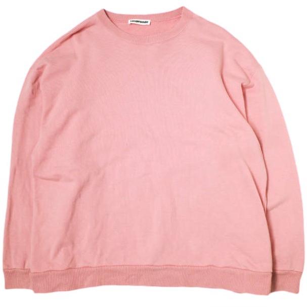 coupronde クープロンド 23AW 日本製 SUVIN COTTON SWEAT スビンコットン オーバーサイズスウェット 48 AGATE PINK トレーナー 裏毛 g21814 | 