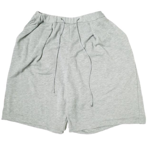 MIDIUMISOLID x THE GOODLAND MARKET ミディウミソリッド TGM 別注 Short Easy Pants スウェット1タックショーツ グレー イージー パンツ | 