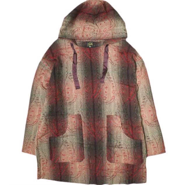 Needles ニードルス 22SS 日本製 Pullover Parka - R/W Jacquard レーヨンウール プルオーバーパーカー KP098 L RED ロング g21859 | 