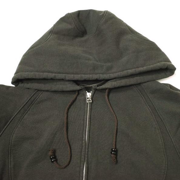 新品 NVRFRGT ネヴァーフォーゲット 25SS PANELLED ZIP UP HOODIE パネルドジップアップフーディ NF251T01 2 DARK BROWN 裏毛 パーカー |  | 04