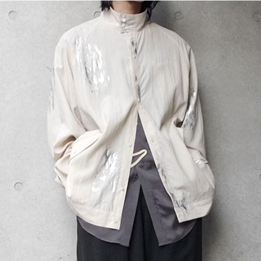 新品 EMAM エマム 25SS 日本製 Painted Swing Top Shirt ペイントスイングトップシャツ EM25SS-SH001 1 CREAM 長袖 ハリントンジャケット |  | 02