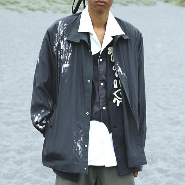 新品 EMAM エマム 25SS Painted Swing Top Shirt ペイントスイングトップシャツ EM25SS-SH001 1 DARK GRAY 長袖 ハリントンジャケット |  | 02