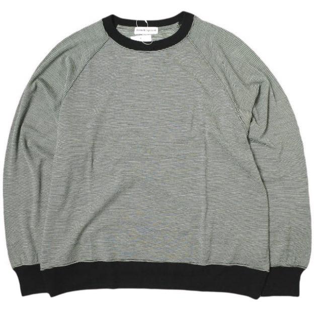 新品 CABARET POVAL キャバレーポヴァール 25SS Merino Wool Raglan Top メリノウールボーダーTシャツ 25SS-PVA-CS01 L Black Stripe 長袖 | 