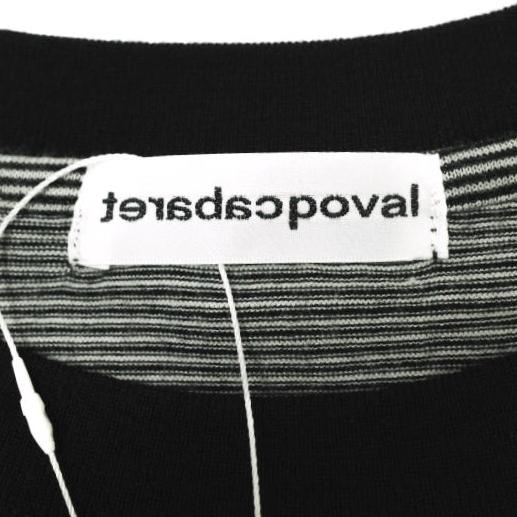 新品 CABARET POVAL キャバレーポヴァール 25SS Merino Wool Raglan Top メリノウールボーダーTシャツ 25SS-PVA-CS01 L Black Stripe 長袖 |  | 07