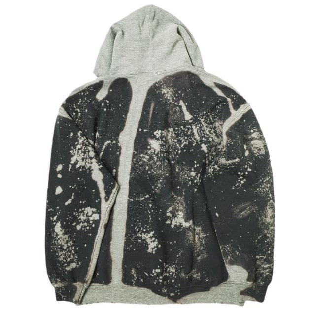 新品 SASQUATCHfabrix. サスクワァッチファブリックス 24AW DESTROY HOODIE ハイパーブリーチ ダメージ加工プルオーバーパーカー L BLACK |  | 01