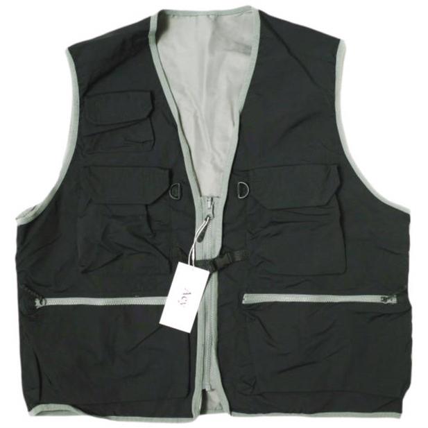 新品 Acy エイシー 24SS 2WAY UTILITY VEST リバーシブルユーティリティーベスト ACY-24SS-004 3(XL) Black ジレ MIN-NANO ミンナノ g21938 | 