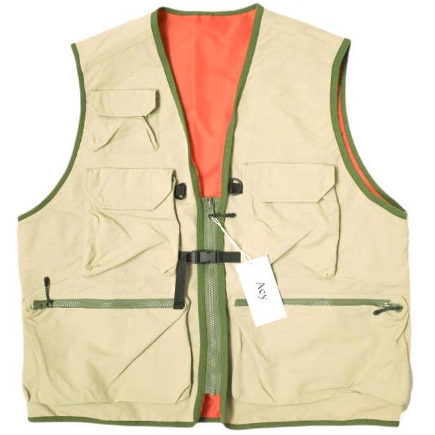 Acy エイシー 24SS 2WAY UTILITY VEST リバーシブルユーティリティーベスト ACY-24SS-004 4(XXL) Black ジレ MIN-NANO ミンナノ トップス 新品 Acy エイシー 24SS 2WAY UTILITY VEST リバーシブル