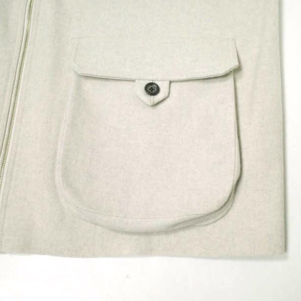 新品 my beautiful landlet マイビューティフルランドレット 24AW MELTON FABRIC ZIP VEST ウールメルトンジップベスト WM13-BS242131 1 |  | 06