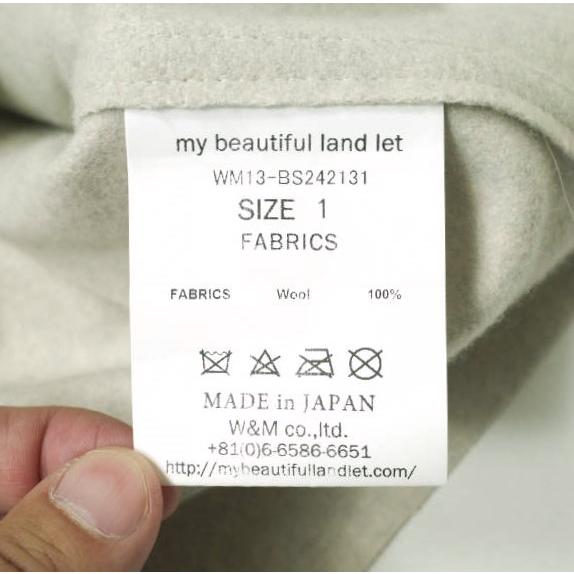 新品 my beautiful landlet マイビューティフルランドレット 24AW MELTON FABRIC ZIP VEST ウールメルトンジップベスト WM13-BS242131 1 |  | 08