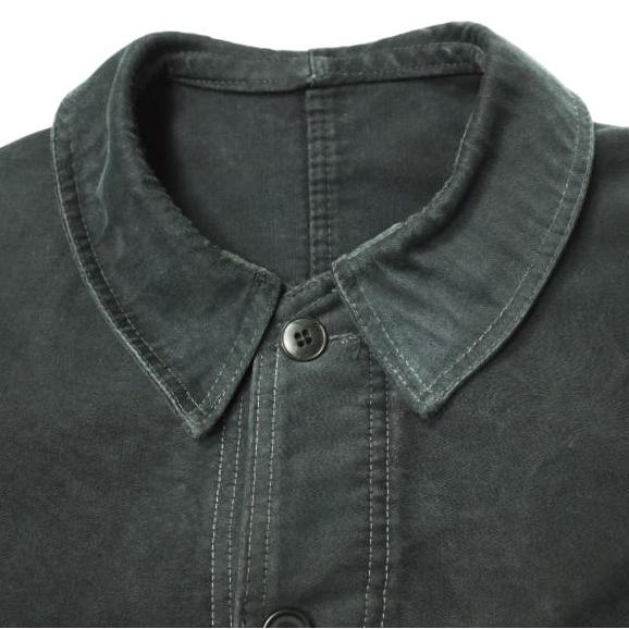 ユーロヴィンテージ　フレンチモールスキンカバーオールジャケット フレンチヴィンテージ フレンチモールスキンワークジャケット S程度