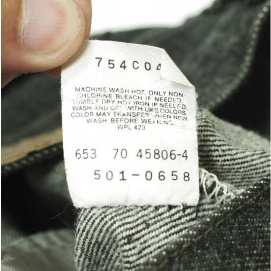 Levi's リーバイス アメリカ製 501-0658 90s 先染めブラックデニムパンツ MADE IN USA 29 BLACK ボタン裏653 ヴィンテージ ジーンズ |  | 08