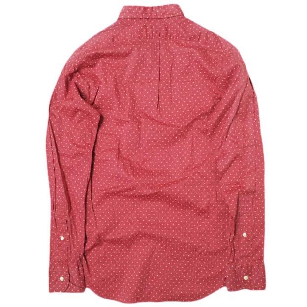 INDIVIDUALIZED SHIRTS インディビジュアライズドシャツ アメリカ製 ポルカドットBDシャツ 141/2(32) STANDARD FIT RED 長袖 ボタンダウン |  | 01