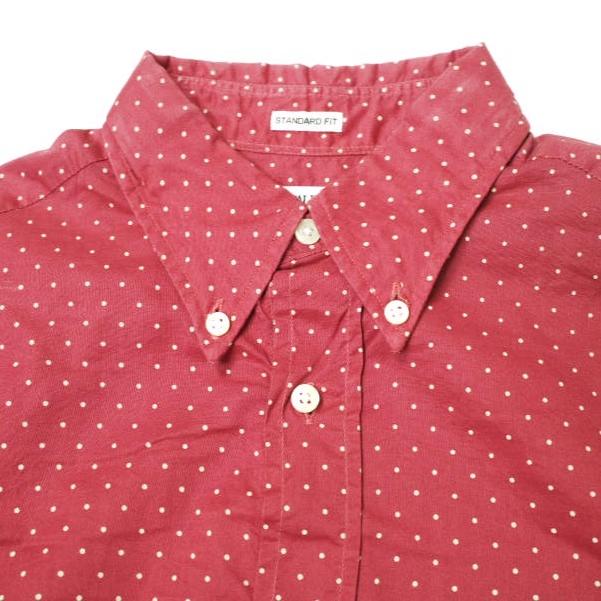 INDIVIDUALIZED SHIRTS インディビジュアライズドシャツ アメリカ製 ポルカドットBDシャツ 141/2(32) STANDARD FIT RED 長袖 ボタンダウン |  | 03