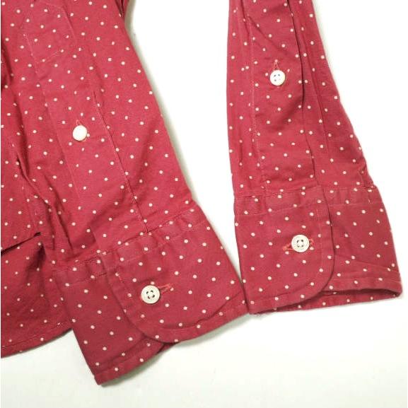 INDIVIDUALIZED SHIRTS インディビジュアライズドシャツ アメリカ製 ポルカドットBDシャツ 141/2(32) STANDARD FIT RED 長袖 ボタンダウン |  | 05