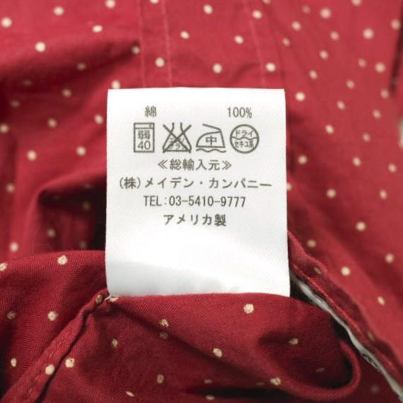 INDIVIDUALIZED SHIRTS インディビジュアライズドシャツ アメリカ製 ポルカドットBDシャツ 141/2(32) STANDARD FIT RED 長袖 ボタンダウン |  | 06