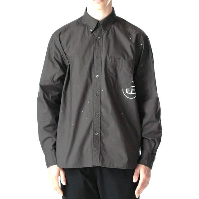 uniform experiment ユニフォームエクスペリメント 21SS DRIPPING BIG B.D SHIRT ペンキドリップビッグBDシャツ UE-210031 1 チャコール |  | 02
