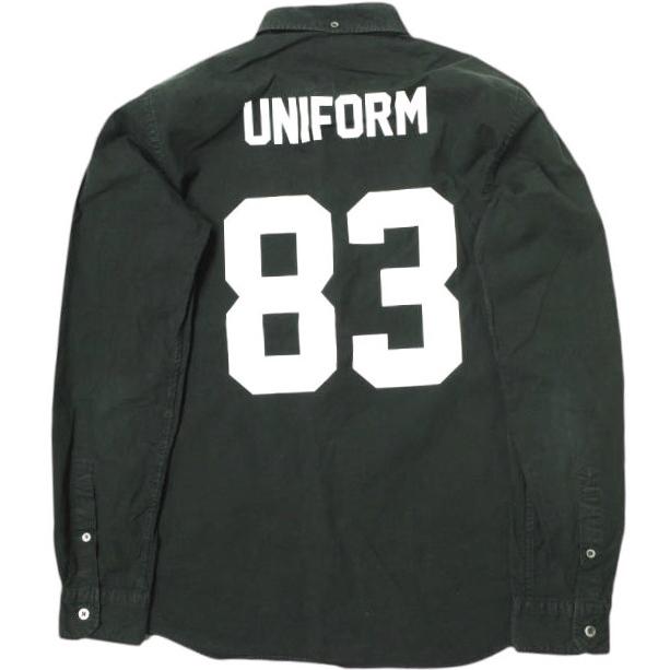 uniform experiment ユニフォームエクスペリメント 日本製 15SS NUMBERING B.D SHIRT ナンバリングBDシャツ UE-150061 1 BLACK 長袖 83 | 