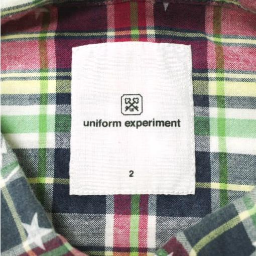 uniform experiment ユニフォームエクスペリメント STAR PLAID MIX S/S B.D SHIRT スター＆マドラスチェック半袖BDシャツ UE-100078 2 |  | 02