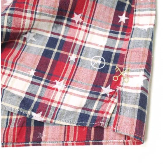 uniform experiment ユニフォームエクスペリメント STAR PLAID MIX S/S B.D SHIRT スター＆マドラスチェックBDシャツ UE-100078 2 RED/NAVY |  | 05