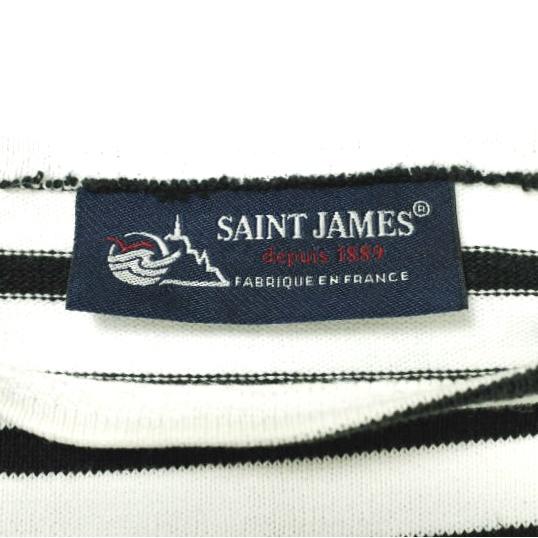 SAINT JAMES セントジェームス OUESSANT BORDER ウエッソンボーダー F/0 ブラック/ホワイト バスクシャツ ボートネックカットソー g21988 |  | 05