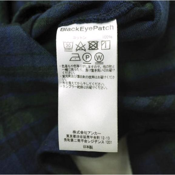 BLACK EYE PATCH ブラックアイパッチ 日本製 B EMBLEM FLANNEL SHIRTS エンブレム フランネルシャツ S ブラックウォッチ チェック g21989 |  | 06