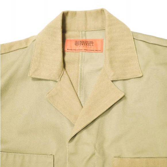UNIVERSAL OVERALL x CEPO ユニバーサル オーバーオール セポ 別注 ショップコート U7335201CP M KHAKI T/Cツイル ヘリンボーン g21994 |  | 03