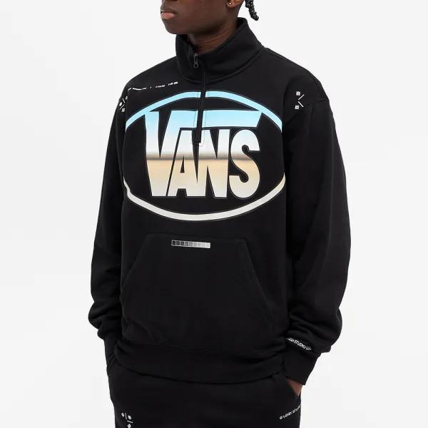 LQQK STUDIO x VANS VAULT ルックスタジオ ヴァンズ ボルト 別注 Quarter Zip Top ハーフジップスウェット XL BLACK トレーナー 裏起毛 |  | 02