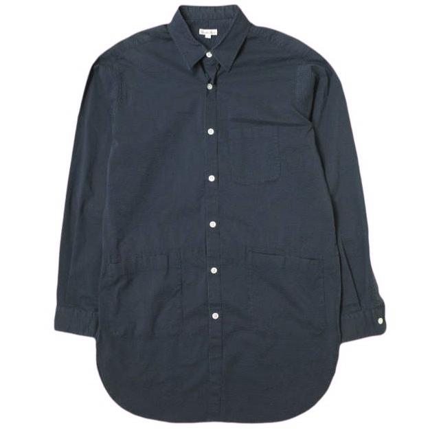 Steven Alan スティーブンアラン シアサッカーシャツコート S/SUCKER RV/SM SHT CT 8125-174-7241 L NAVY トップス g22001 | 