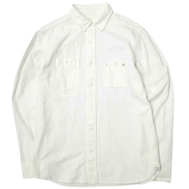 Hexico ヘキシコ 日本製 WHITE CHAMBRAY WORK SHIRT シャンブレーワークシャツ S ホワイト 長袖 トップス g22004 | 