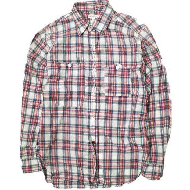 Engineered Garments エンジニアードガーメンツ アメリカ製 Work Shirt - Madras Plaid マドラスチェックワークシャツ XS Red 長袖 g22006 | 