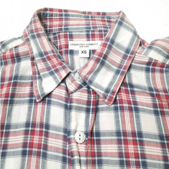 Engineered Garments エンジニアードガーメンツ アメリカ製 Work Shirt - Madras Plaid マドラスチェックワークシャツ XS Red 長袖 g22006 |  | 03