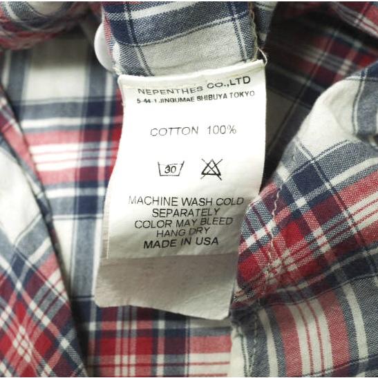Engineered Garments エンジニアードガーメンツ アメリカ製 Work Shirt - Madras Plaid マドラスチェックワークシャツ XS Red 長袖 g22006 |  | 07