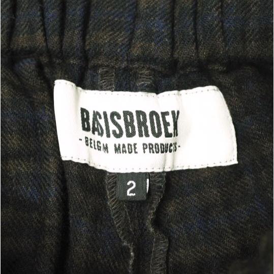 BASISBROEK バージスブルック ベルギー製 ウールチェックイージーパンツ 2 Brown テーパード ボトムス g22023 |  | 02