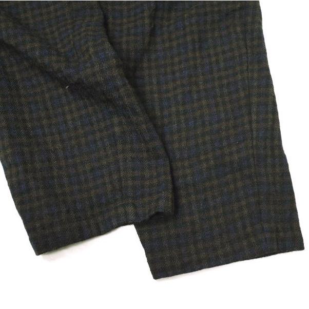 BASISBROEK バージスブルック ベルギー製 ウールチェックイージーパンツ 2 Brown テーパード ボトムス g22023 |  | 05