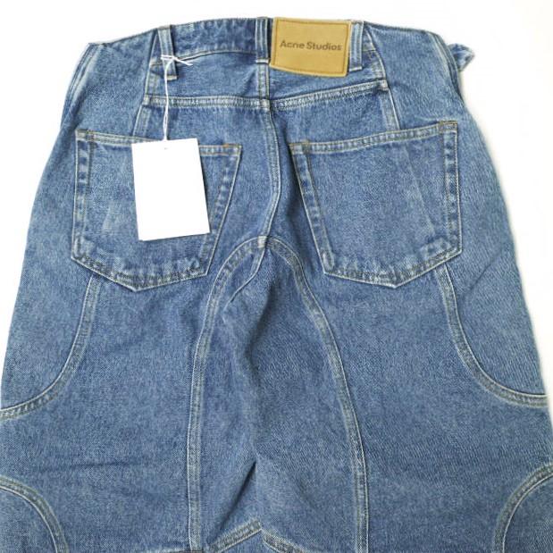新品 Acne Studios アクネストゥディオズ 24SS DENIM BIKER TROUSERS バイカーデニムパンツ FN-MN-TROU000973 44 MID BLUE 定価183,700円 |  | 07