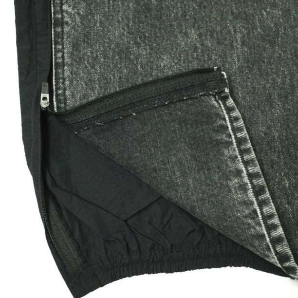 stein シュタイン 24SS 日本製 NYLON COMBINATION CHEMICAL BLEACHED DENIM JEANS ナイロンコンビネーションケミカルブリーチデニム ST.782 S BLACK ドッキング ジーンズ パンツ ボトムス【新古品】【中古】【stein】 stein - stein シュタイン 24SS 日本製 NYLON COMBINATION CHEMICAL