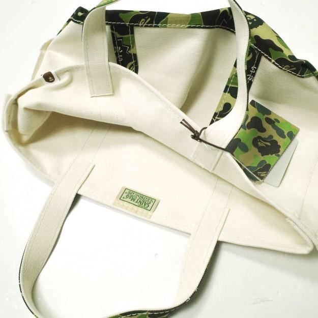 バッグ SAINT MICHAEL/AP_TOTE BAG LARGE 新品 SAINT MICHAEL x A BATHING APE セントマイケル エイプ