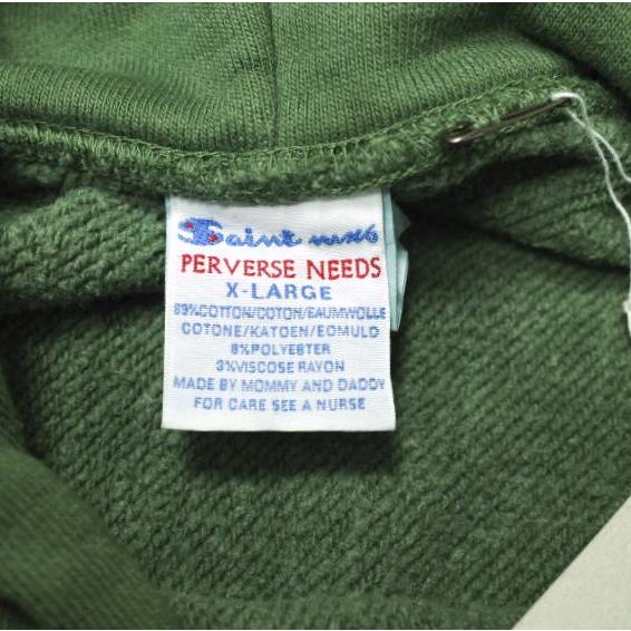 新品 SAINT MICHAEL セントマイケル 23AW HOODIE / LOGO ロゴ刺繍スウェットプルオーバーパーカー SM-A23-0000-029 XL GREEN SAINT Mxxxxxx |  | 02