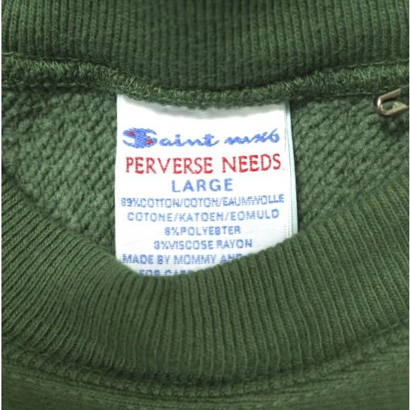 新品 SAINT MICHAEL セントマイケル 23AW CRW N SWT / LOGO ロゴ刺繍 クルーネックスウェット SM-A23-0000-027 L GREEN SAINT Mxxxxxx |  | 05