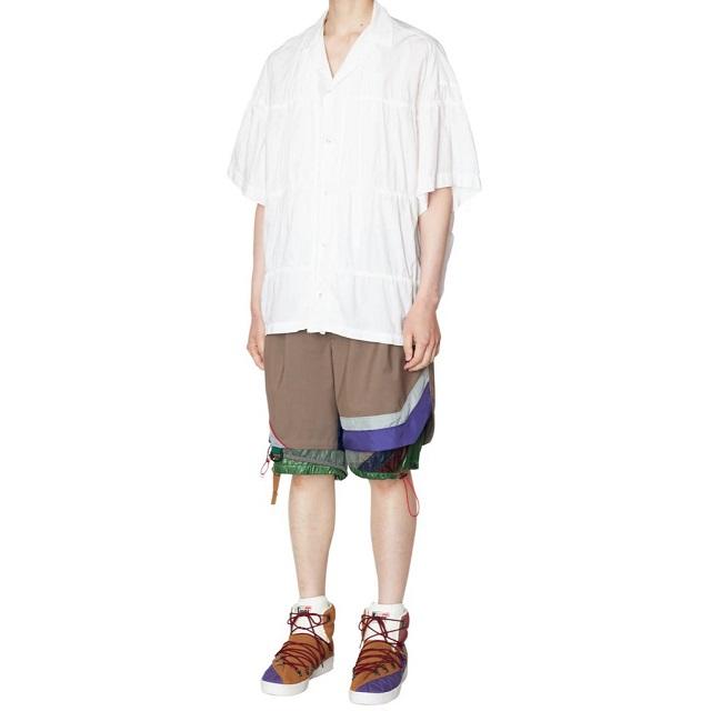 新品 kolor カラー 24SS 日本製 ギャザーオープンカラーシャツ 24SCM-B05112 3 WHITE 定価75,900円 オーバーサイズ タイプライター 開襟 |  | 02